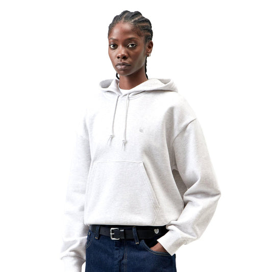 Carhartt WIP W Hooded Casey Sweatshirt Ash Heather/Silver  - I0326441DQXX
