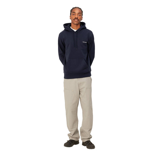 Carhartt WIP Hooded Script Embroidery Sweat Blue/White  - I032693981XX