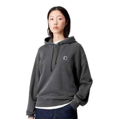 Carhartt WIP W Hooded Nelson Sweat Black garment dyed  - I03274189GD