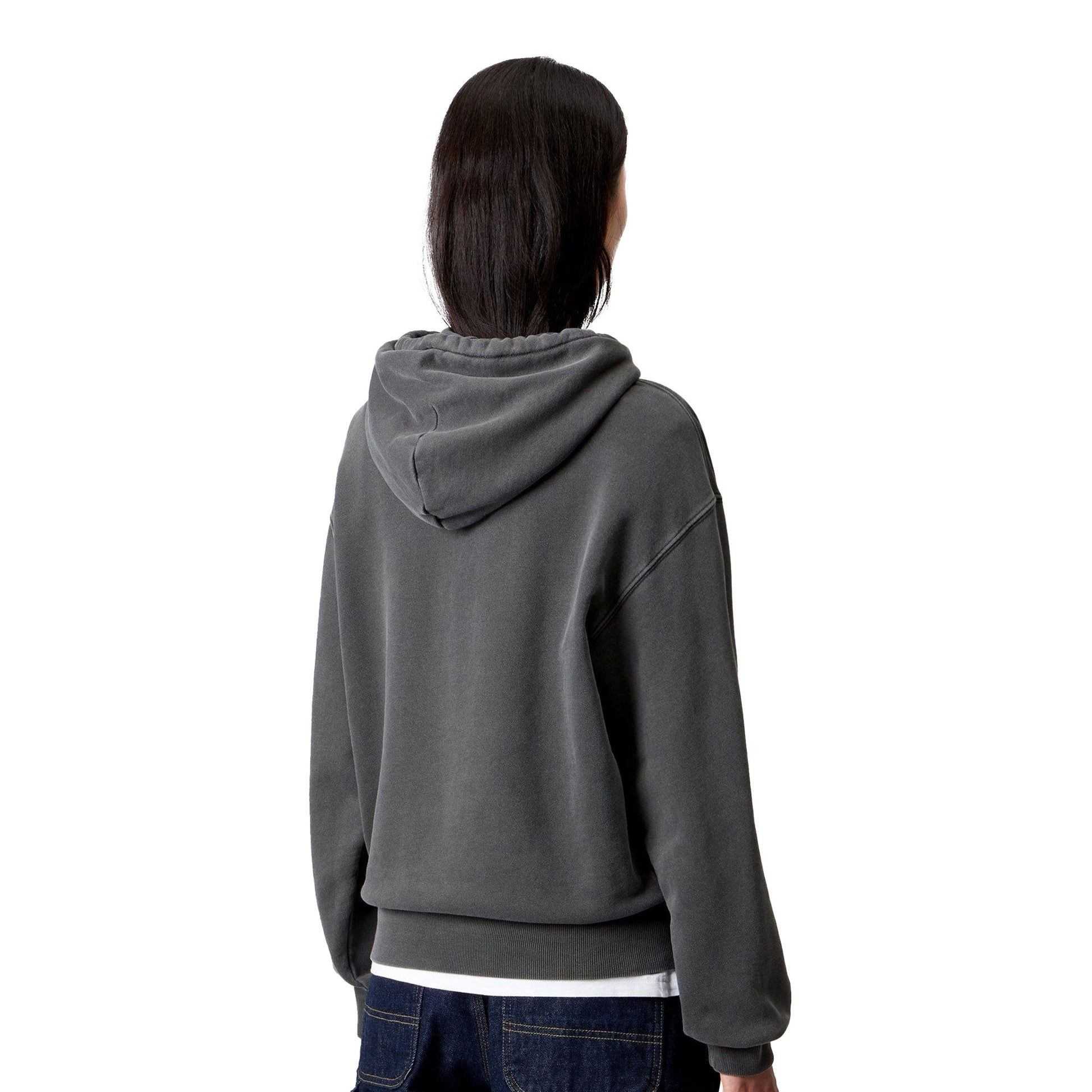 Carhartt WIP W Hooded Nelson Sweat Black garment dyed  - I03274189GD