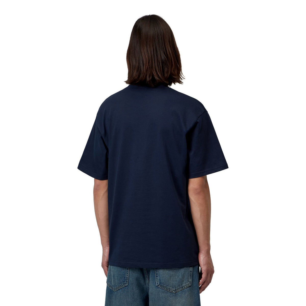 Carhartt WIP S/S Madison T-Shirt Dark Navy/White  - I03300000BXX