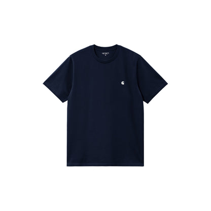 Carhartt WIP S/S Madison T-Shirt Dark Navy/White  - I03300000BXX