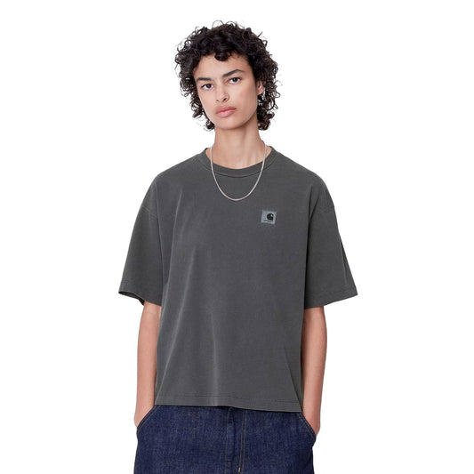 Carhartt WIP W S/S Nelson T-Shirt Graphite garment dyed  - I03305187GD