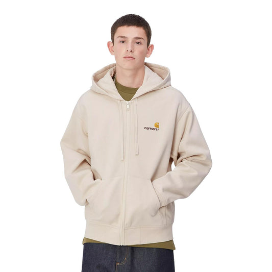 Carhartt WIP Hooded American Script Jacket Moonbeam  - I033063MOOXX