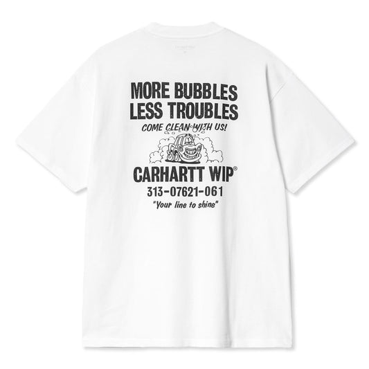 Carhartt WIP S/S Less Troubles T-Shirt White/Black  - I03318700AXX