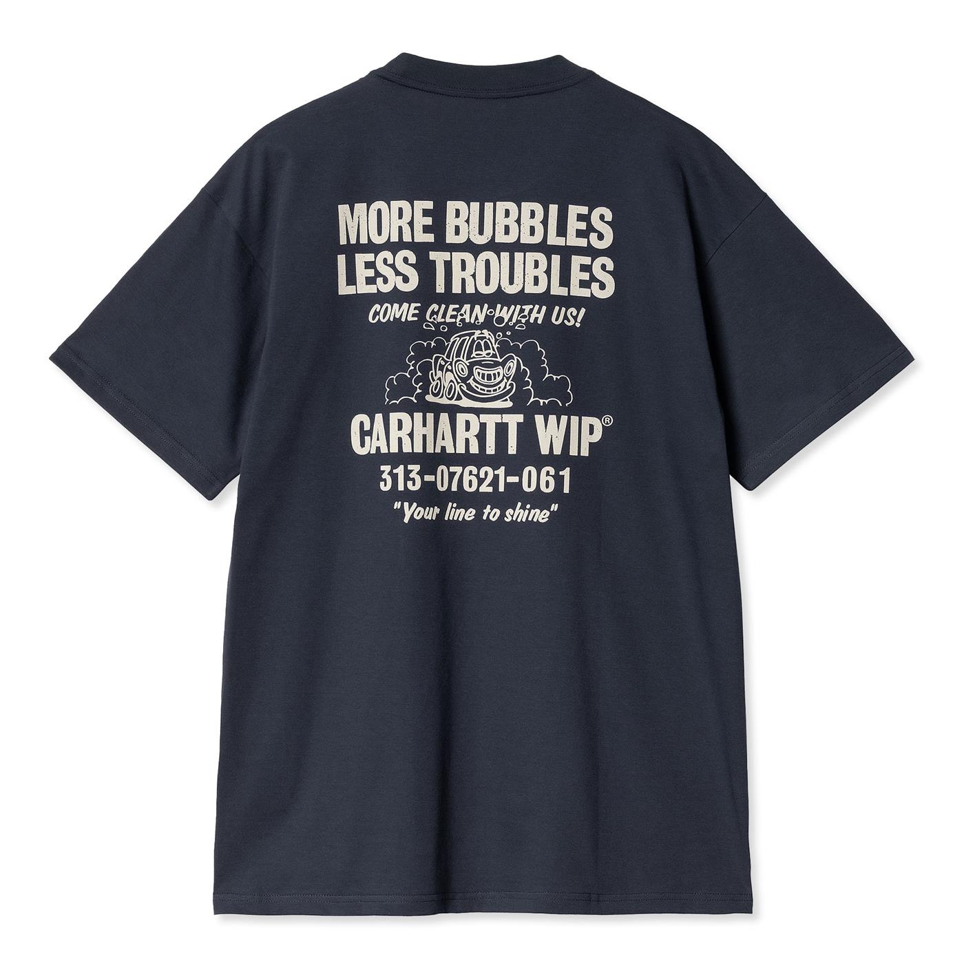 Carhartt WIP S/S Less Troubles T-Shirt Blue/Wax  - I03318728JXX