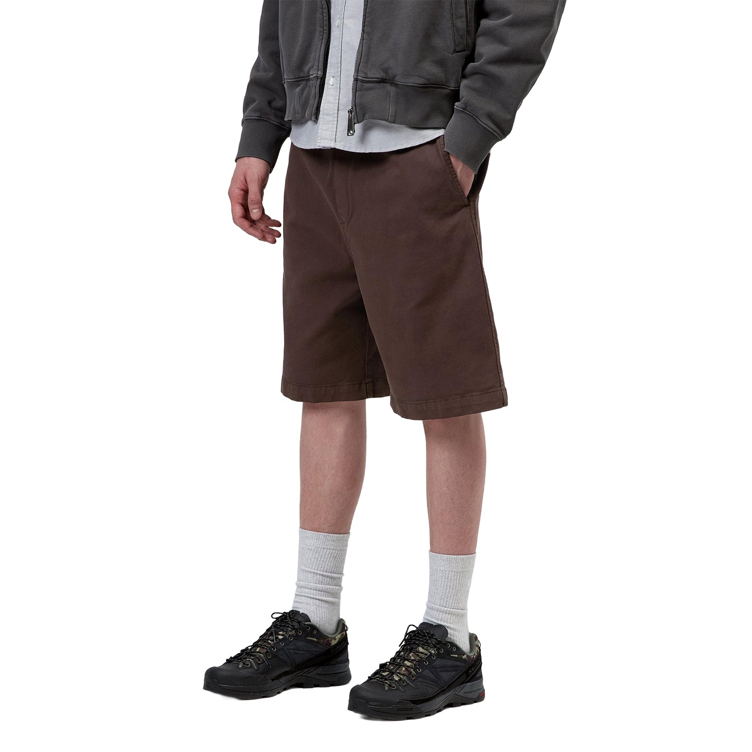 Carhartt WIP Floyde Short Ristretto garment dyed  - I0335873RDGD