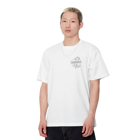 Carhartt WIP S/S Ablaze T-Shirt White/Black  - I03363900AXX