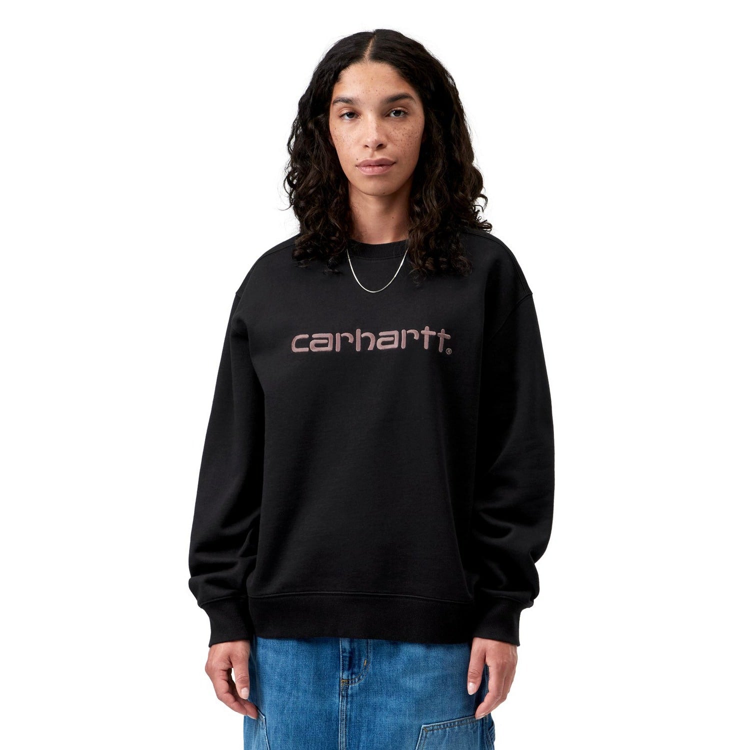 Carhartt WIP W Carhartt Sweat Black/Hortensia  - I0336472W6XX