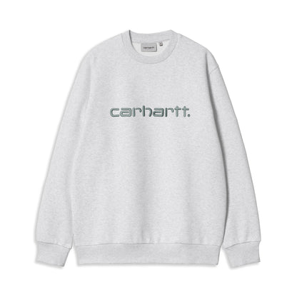 Carhartt WIP W Carhartt Sweat Ash Heather/Citadel  - I03364739KXX