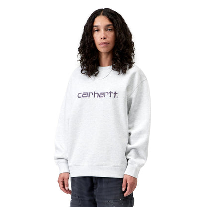 Carhartt WIP W Carhartt Sweat Ash Heather/Cozy Purple  - I0336473PNXX