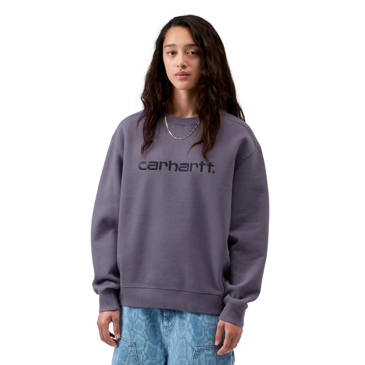 Carhartt WIP W Carhartt Sweat Shady Purple/Dark Navy  - I0336473Z2XX