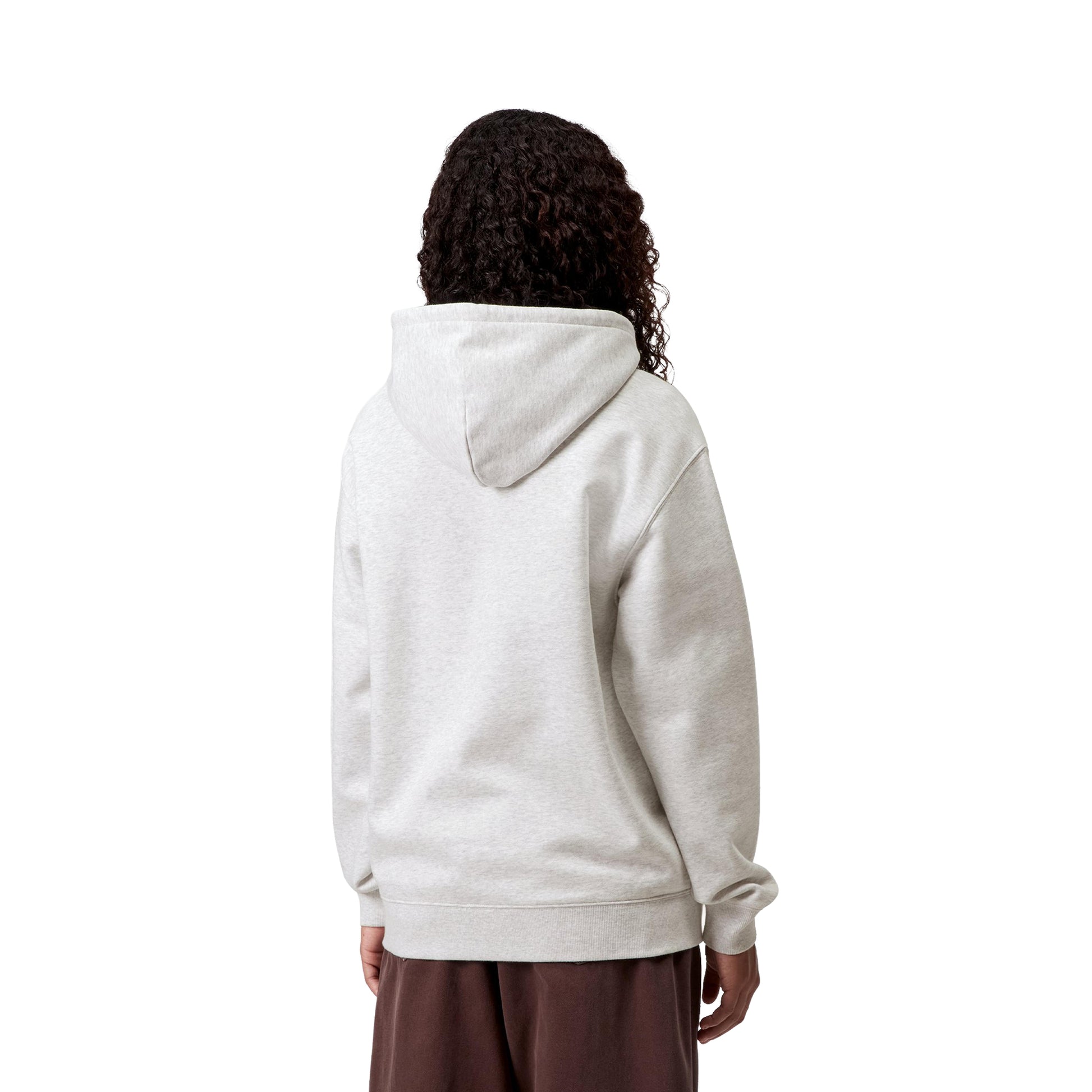 Carhartt WIP W Hooded Carhartt Sweat Ash Heather/Salt  - I03364839KXX