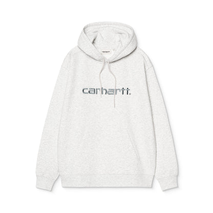 Carhartt WIP W Hooded Carhartt Sweat Ash Heather/Salt  - I03364839KXX