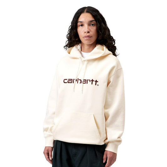 Carhartt WIP W Hooded Carhartt Sweat Wax/Palisander  - I0336483LIXX