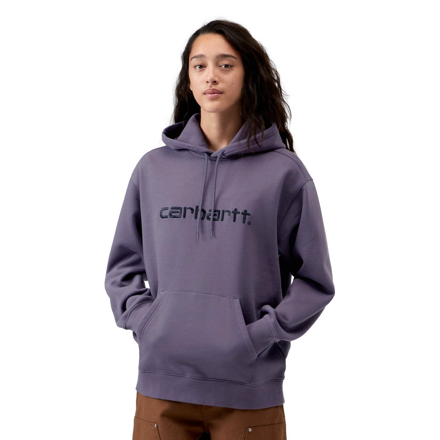 carhartt WIP パープル Carhartt WIP W Hooded Carhartt Sweat Shady Purple/Dark Navy – XTREME