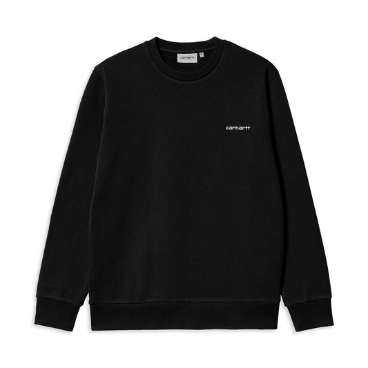 Carhartt WIP Script Embroidery Sweat Black/White  - I0336570D2XX