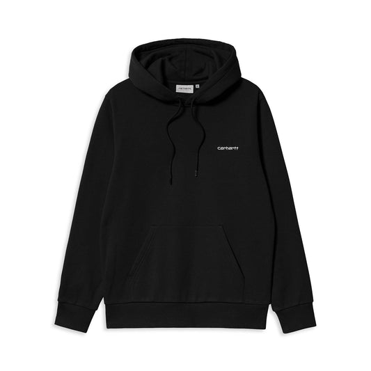 Carhartt WIP Hooded Script Embroidery Sweat Black/White  - I0336580D2XX