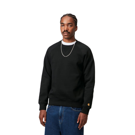 Carhartt WIP Chase Sweat Black/Gold  - I03366000FXX