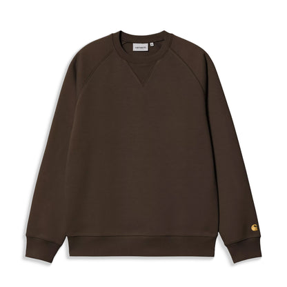 Carhartt WIP Chase Sweat Tobacco/Gold  - I03366000WXX