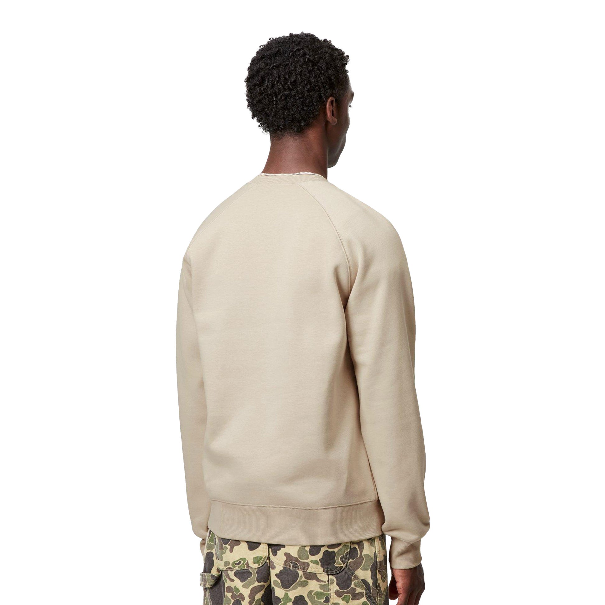 Carhartt WIP Chase Sweat Fleur de Sel/Gold  - I03366038AXX