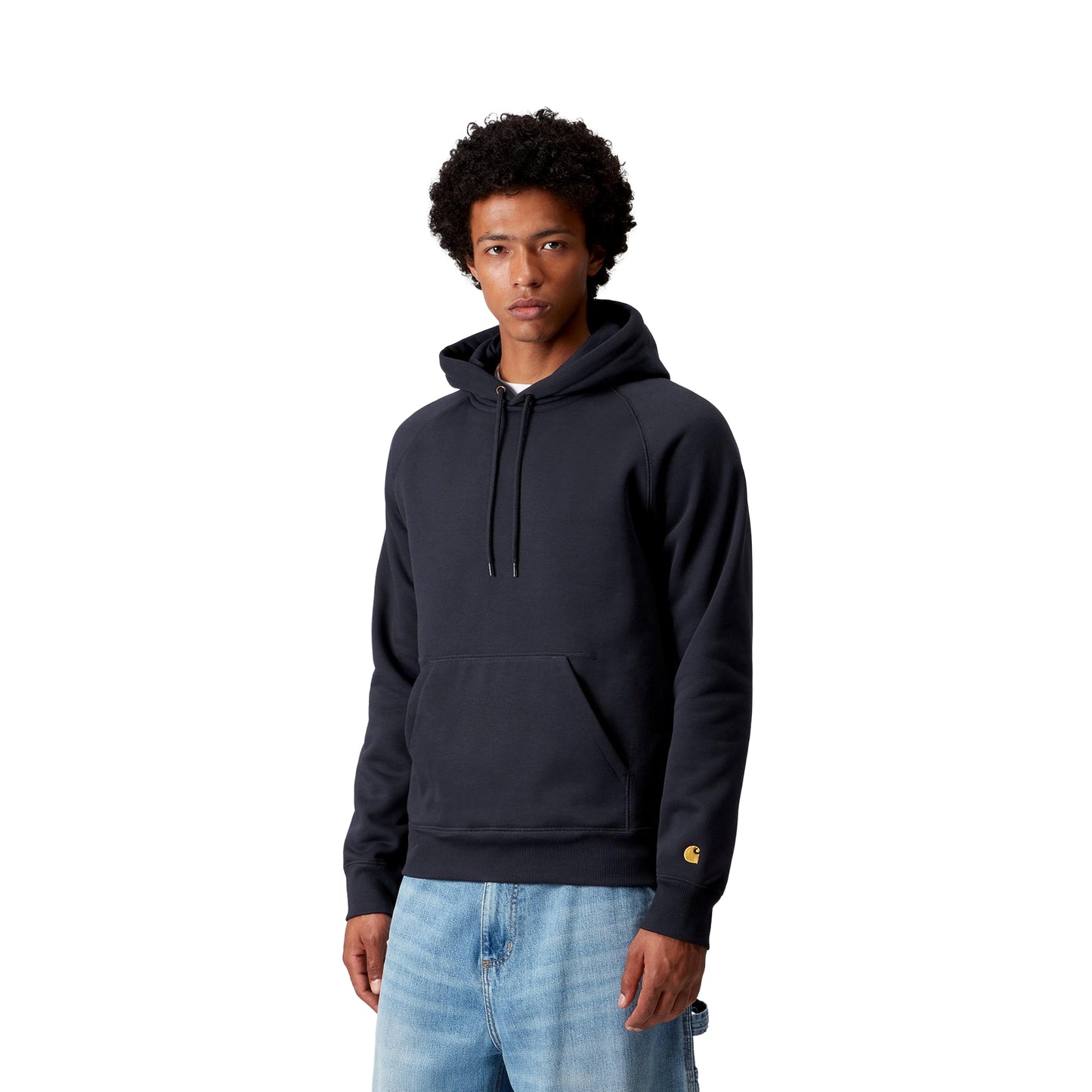 Carhartt WIP Hooded Chase Sweat Dark Navy/Gold  - I03366100HXX