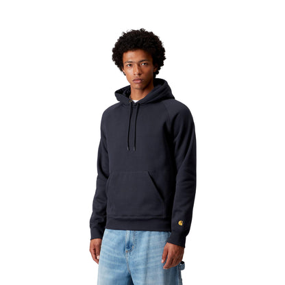 Carhartt WIP Hooded Chase Sweat Dark Navy/Gold  - I03366100HXX