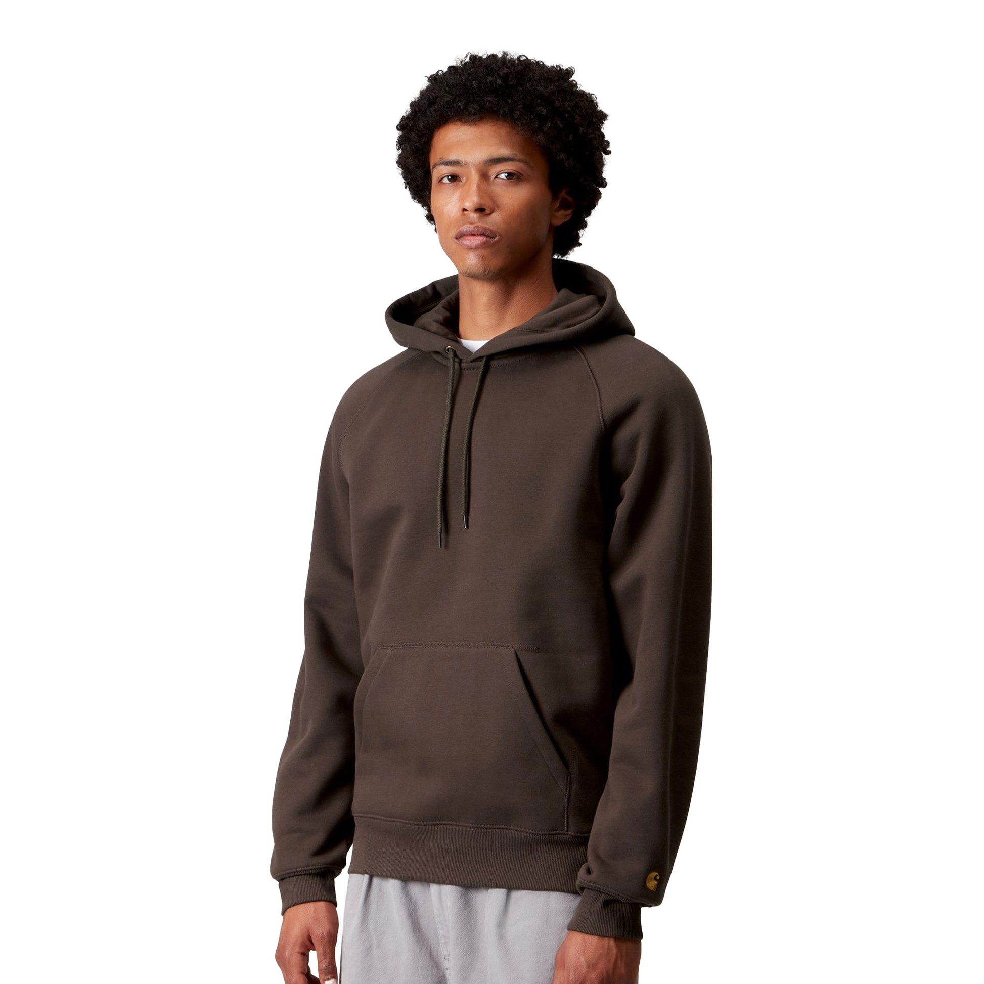 Carhartt WIP Hooded Chase Sweat Tobacco/Gold  - I03366100WXX