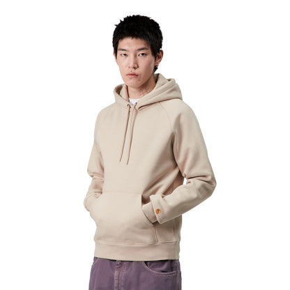 Carhartt WIP Hooded Chase Sweat Fleur De Sel/Gold  - I03366138AXX