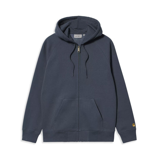Carhartt WIP Hooded Chase Jacket Silver Dusky Blue/Gold  - I0336642Q8XX