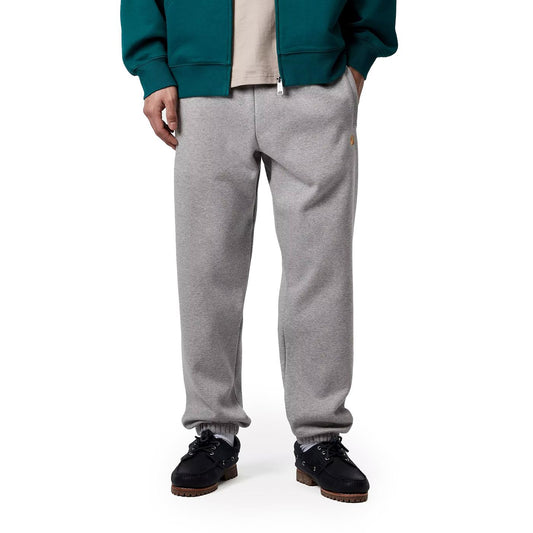Carhartt WIP Chase Sweat Pant Grey Heather/Gold  - I03366700MXX