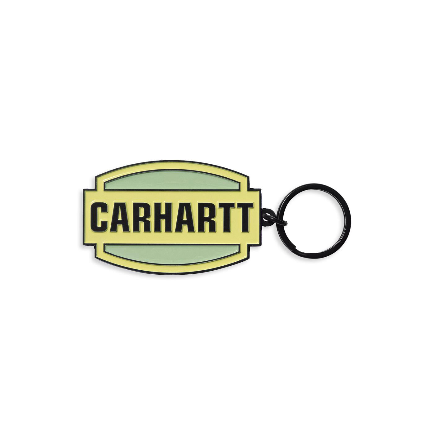 Carhartt WIP Press Script Keychain Zinc Alloy Arctic Lime  - I03386829TXX