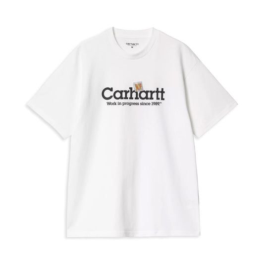 Carhartt WIP S/S Label Script T-Shirt White  - I03442102XX