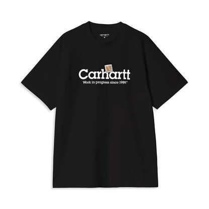 Carhartt WIP S/S Label Script T-Shirt Black  - I03442189XX