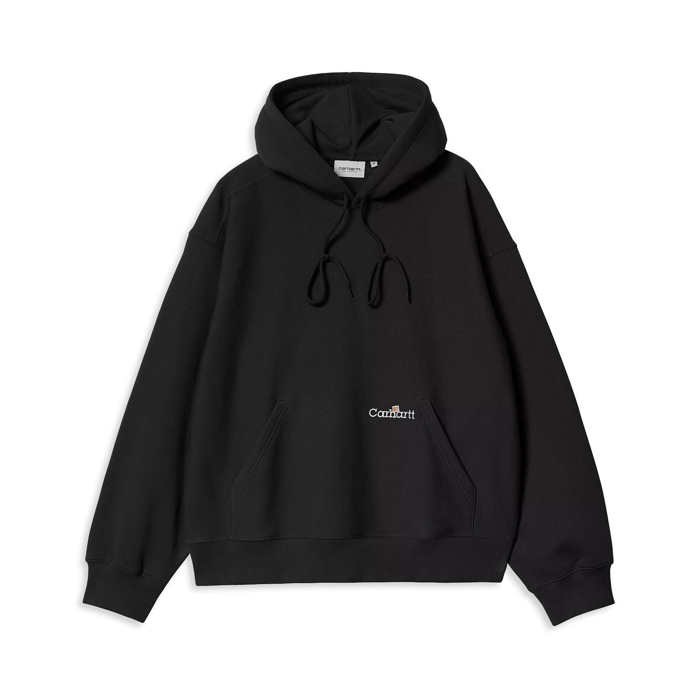 Carhartt WIP Hooded Label Script Sweat Black  - I03443089XX