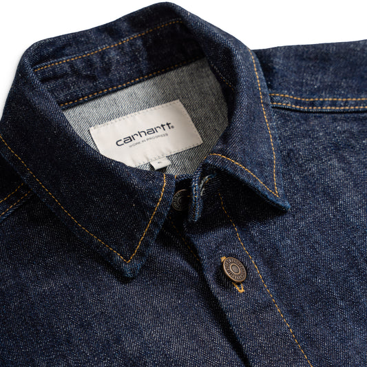 Carhartt WIP W Lovilia Shirt Jacket Blue rinsed  - I0344610102