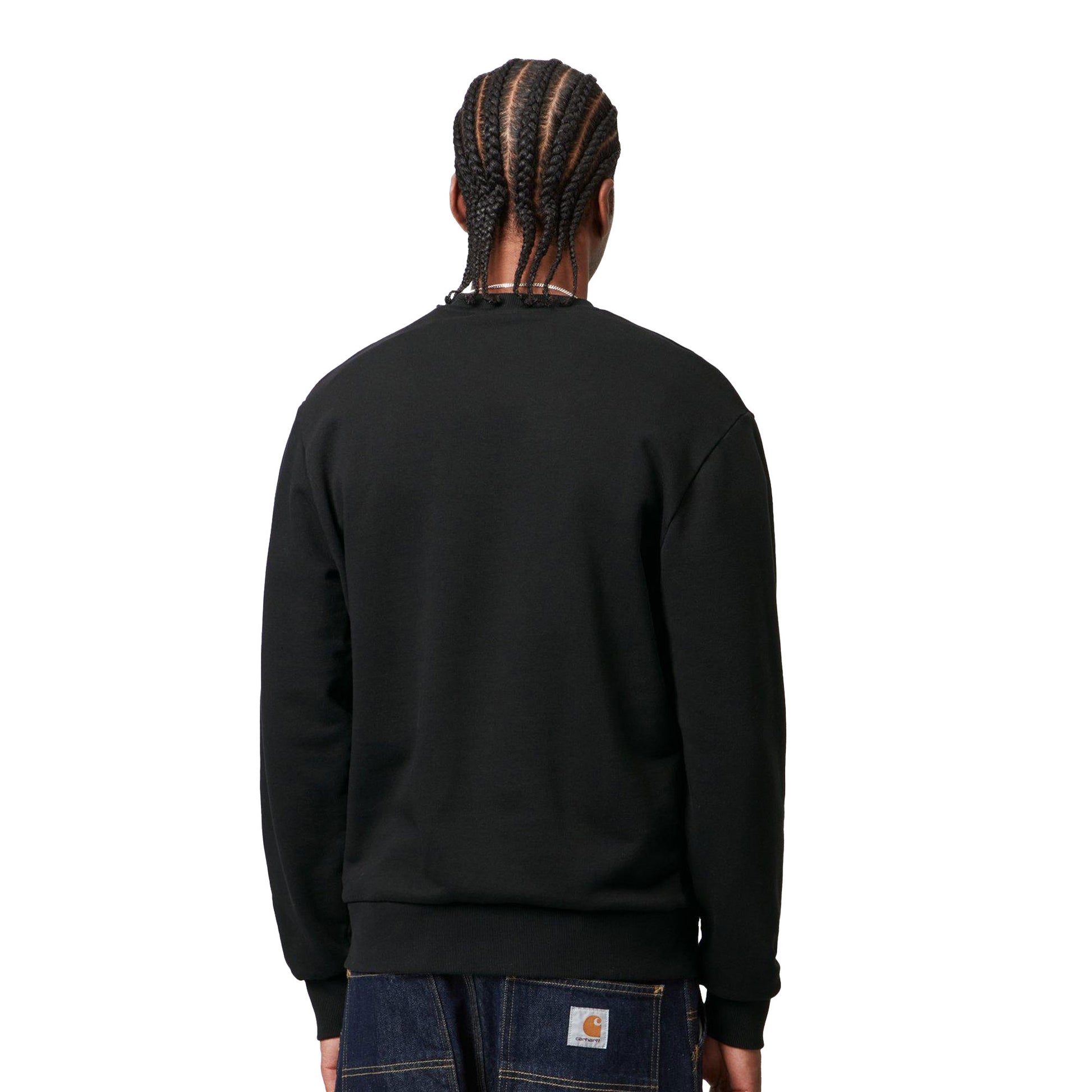 Carhartt WIP Script Embroidery Sweat Black/White  - I0344960D2XX