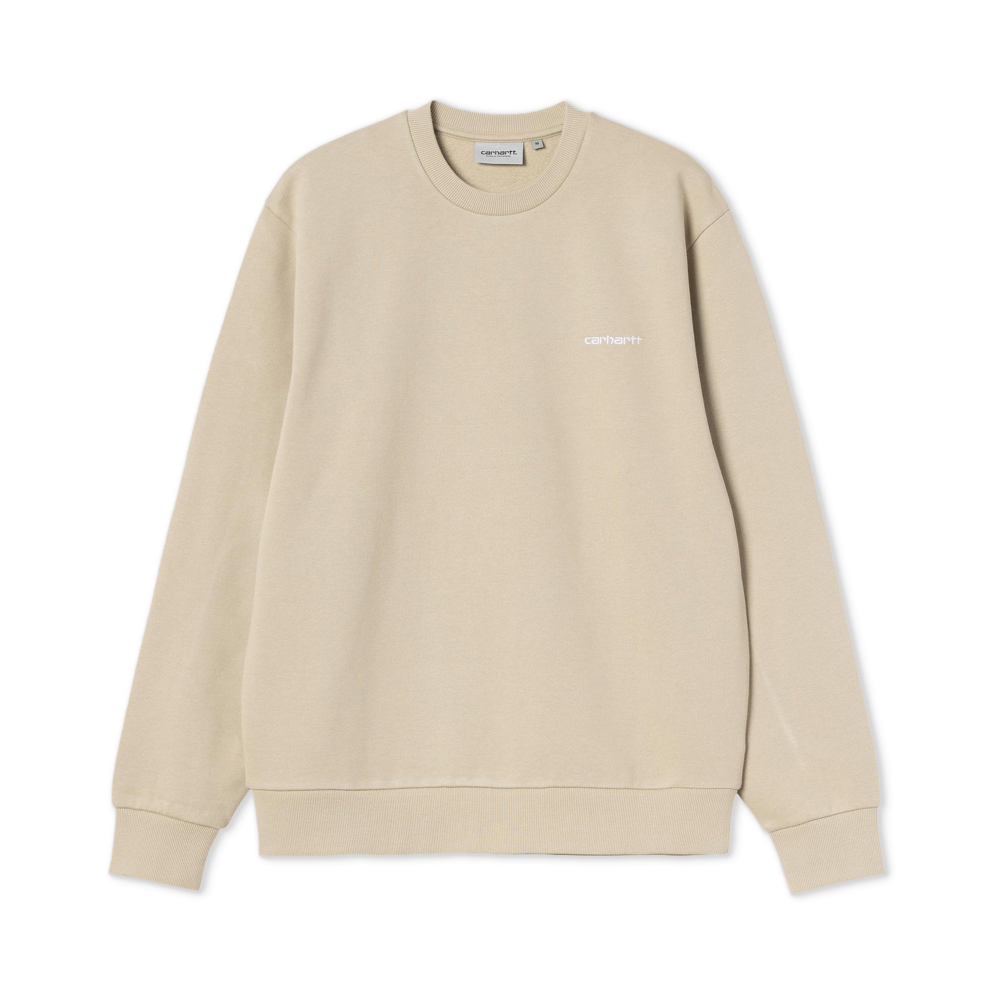 Carhartt WIP Script Embroidery Sweat Barchan/White  - I0344963LWXX