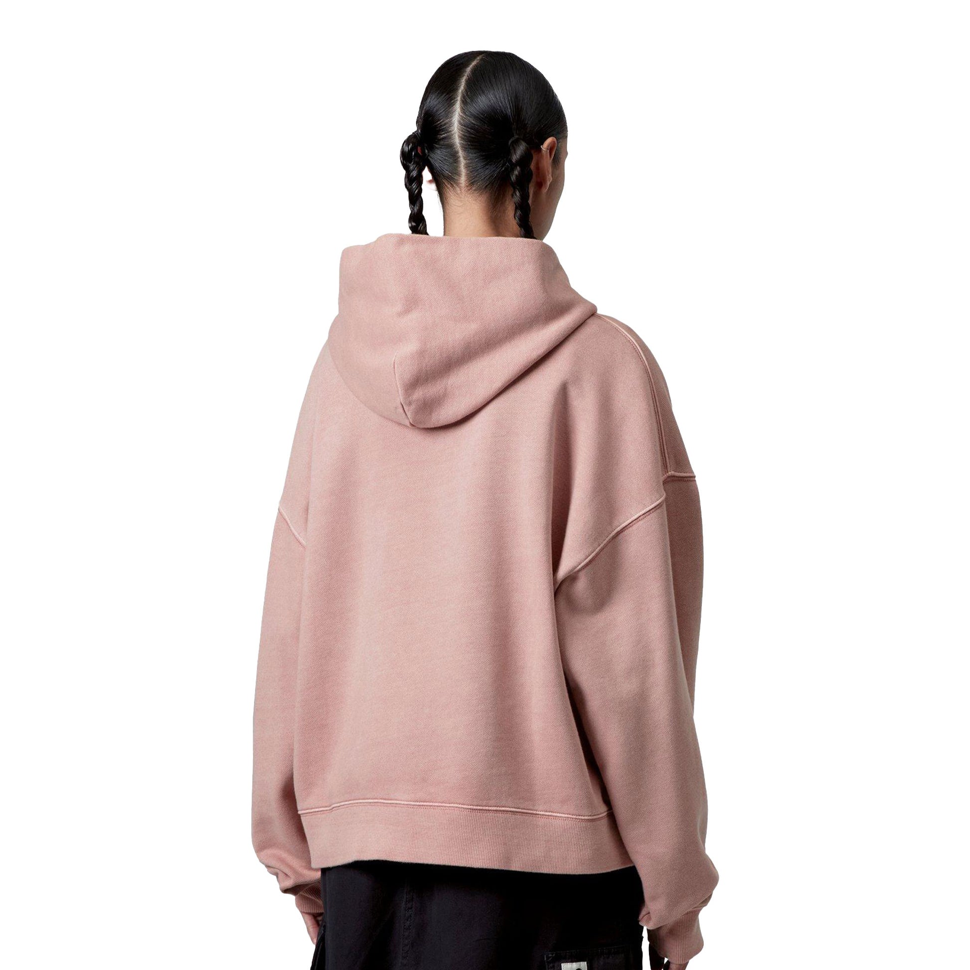 Carhartt WIP W Hooded Benton Sweat Glassy Pink garment dyed  - I0345121NJGD