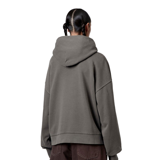 Carhartt WIP W Hooded Benton Sweat Graphite garment dyed  - I03451287GD