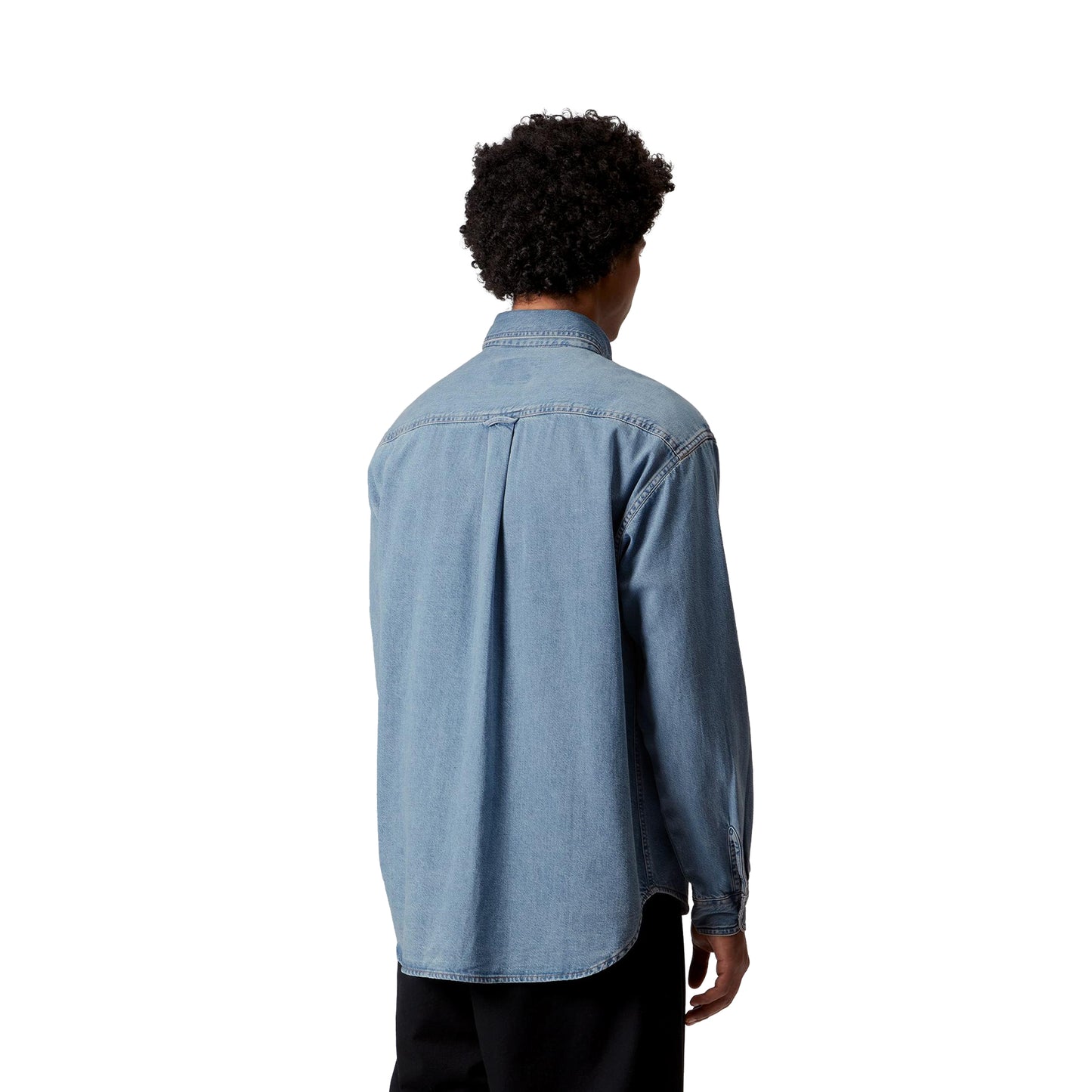 Carhartt WIP L/S Lucas Shirt Blue bleached  - I0345250135