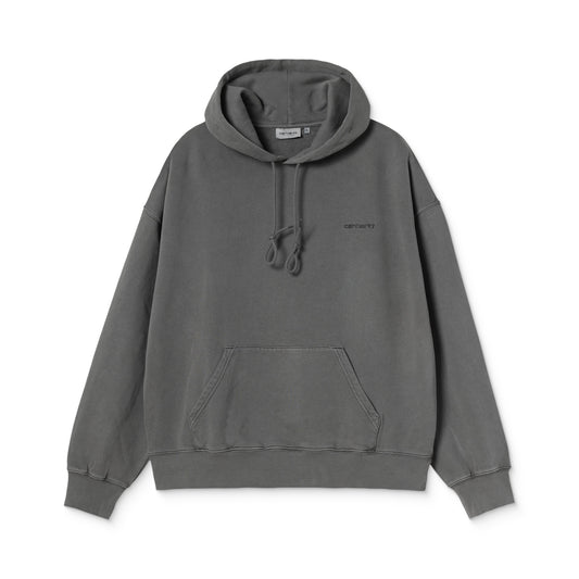 Carhartt WIP Hooded Benton Sweat Graphite garment dyed  - I03458987GD