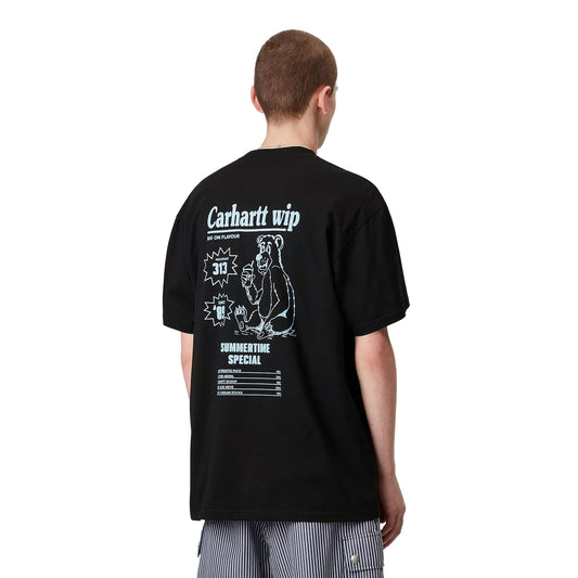 Carhartt WIP S/S Catalogue T-Shirt Black/Bluebird  - I0346442X8XX