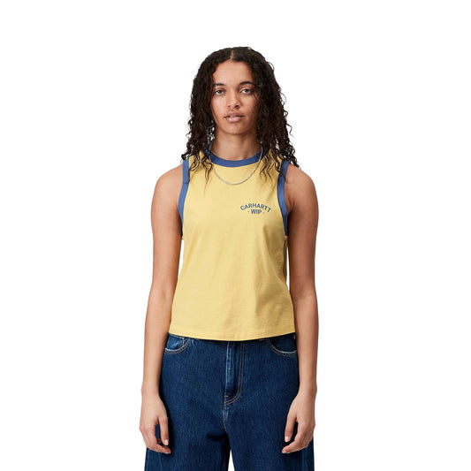Carhartt WIP W 89 Ringer A-Shirt Air Yellow/Blue Iris  - I0346782Y7XX
