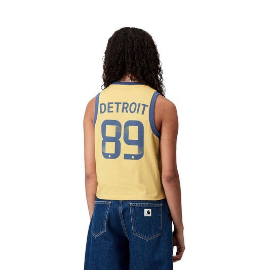 Carhartt WIP W 89 Ringer A-Shirt Air Yellow/Blue Iris  - I0346782Y7XX