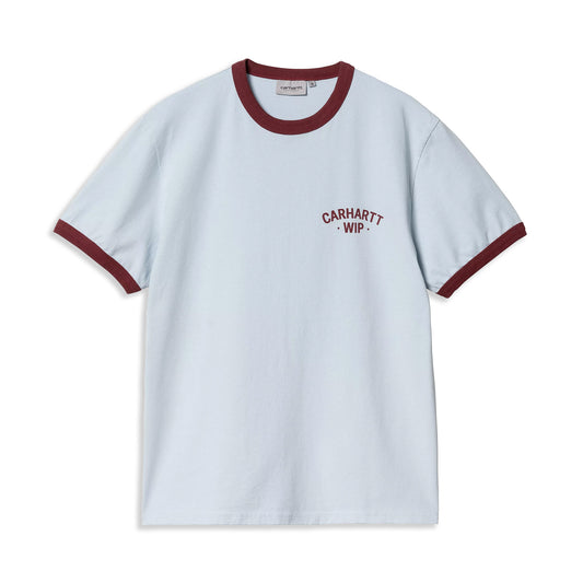 Carhartt WIP S/S 89 Ringer T-Shirt Air Sky/Mulberry  - I0347132X24G