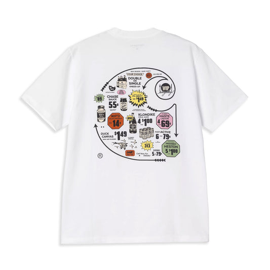 Carhartt WIP S/S Catalogue C Logo T-Shirt White  - I03476102XX