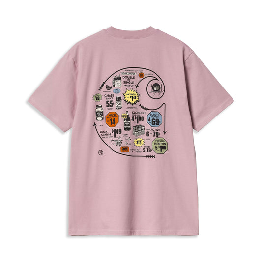 Carhartt WIP S/S Catalogue C Logo T-Shirt Hortensia  - I0347612P8XX