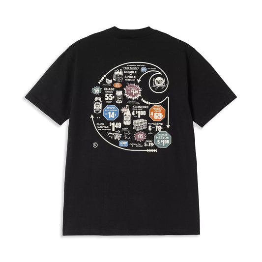 Carhartt WIP S/S Catalogue C Logo T-Shirt Black  - I03476189XX
