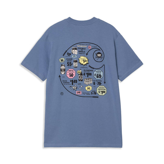 Carhartt WIP S/S Catalogue C Logo T-Shirt Blue Iris  - I034761976XX